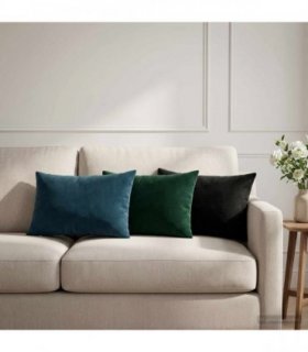 vidaXL Cushion with Pillow HEERLEN 2 pcs Blue Velvet — Size: 30 x 50 cm