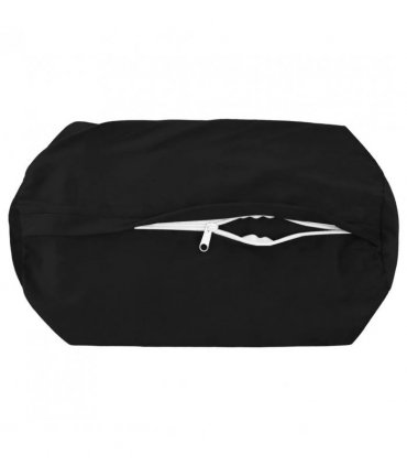vidaXL Cushion with Pillow HEERLEN 2 pcs Black Velvet — Size: Ø 15 x 40 cm