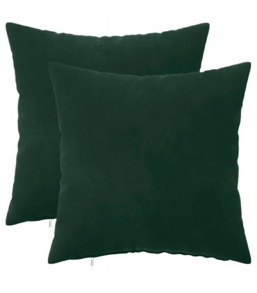 vidaXL Cushion with Pillow HEERLEN 2 pcs Dark Green Velvet — Size: 50 x 50 cm