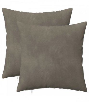 vidaXL Cushion with Pillow HEERLEN 2 pcs Light Grey Velvet — Size: 40 x 40 cm