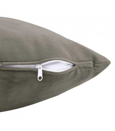 vidaXL Cushion with Pillow HEERLEN 2 pcs Light Grey Velvet — Size: 40 x 40 cm