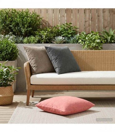 vidaXL Cushion with Pillow HEERLEN 2 pcs Light Grey Velvet — Size: 55 x 55 cm