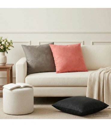 vidaXL Cushion with Pillow HEERLEN 2 pcs Light Grey Velvet — Size: 55 x 55 cm