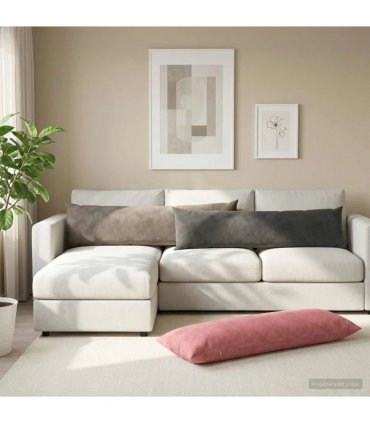 vidaXL Cushion with Pillow HEERLEN Dark Grey 40 x 145 cm Velvet