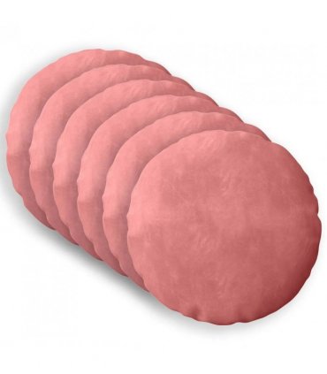 vidaXL Cushion with Pillow HEERLEN 6 pcs Pink Velvet — Size: Ø 40 cm