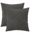 vidaXL Cushion with Pillow HEERLEN 2 pcs Dark Grey Velvet — Size: 35 x 35 cm