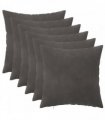 vidaXL Cushion with Pillow HEERLEN 6 pcs Dark Grey Velvet — Size: 40 x 40 cm