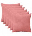 vidaXL Cushion with Pillow HEERLEN 6 pcs Pink Velvet — Size: 40 x 40 cm