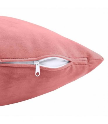 vidaXL Cushion with Pillow HEERLEN 6 pcs Pink Velvet — Size: 40 x 40 cm