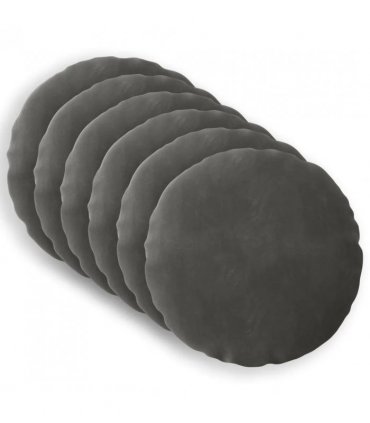 vidaXL Cushion with Pillow HEERLEN 6 pcs Dark Grey Velvet — Size: Ø 40 cm
