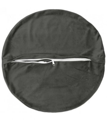 vidaXL Cushion with Pillow HEERLEN 6 pcs Dark Grey Velvet — Size: Ø 40 cm