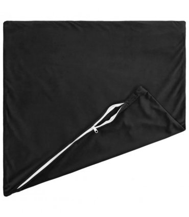 vidaXL Cushion with Pillow HEERLEN 2 pcs Black Velvet — Size: 60 x 60 cm