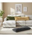 vidaXL Cushion with Pillow HEERLEN 2 pcs Light Grey PV Fleece — Size: 40 x 145 cm
