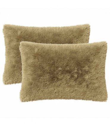 vidaXL Cushion with Pillow HEERLEN 2 pcs Light Grey PV Fleece — Size: 50 x 70 cm