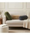 vidaXL Cushion with Pillow HEERLEN 2 pcs Light Grey PV Fleece — Size: Ø 15 x 40 cm