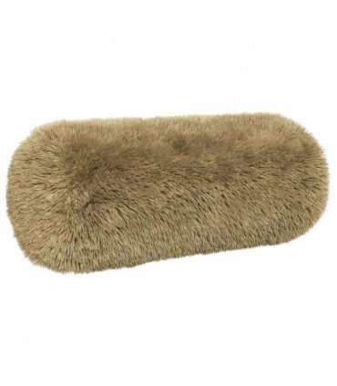 vidaXL Cushion with Pillow HEERLEN 2 pcs Light Grey PV Fleece — Size: Ø 15 x 40 cm
