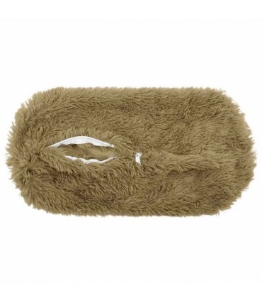 vidaXL Cushion with Pillow HEERLEN 2 pcs Light Grey PV Fleece — Size: Ø 15 x 40 cm