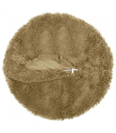 vidaXL Cushion with Pillow HEERLEN 6 pcs Light Grey PV Fleece — Size: Ø 50 cm
