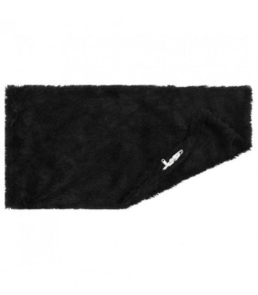 vidaXL Cushion with Pillow HEERLEN 2 pcs Black PV Fleece — Size: 40 x 80 cm
