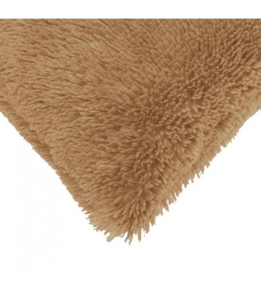 vidaXL Cushion with Pillow HEERLEN 2 pcs Taupe PV Fleece — Size: 40 x 40 cm