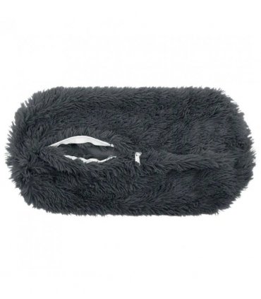 vidaXL Cushion with Pillow HEERLEN 6 pcs Anthracite PV Fleece — Size: Ø 15 x 40 cm