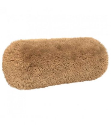 vidaXL Cushion with Pillow HEERLEN 6 pcs Taupe PV Fleece — Size: Ø 15 x 40 cm
