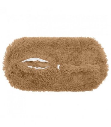 vidaXL Cushion with Pillow HEERLEN 6 pcs Taupe PV Fleece — Size: Ø 15 x 40 cm