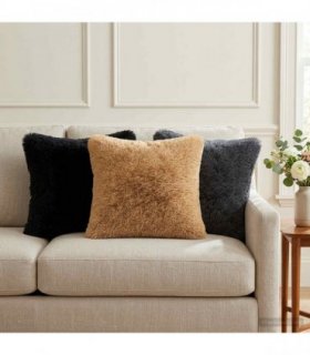 vidaXL Cushion with Pillow HEERLEN 2 pcs Anthracite PV Fleece — Size: 35 x 35 cm