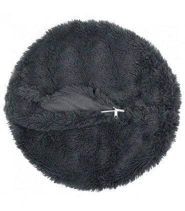 vidaXL Cushion with Pillow HEERLEN 6 pcs Anthracite PV Fleece — Size: Ø 50 cm