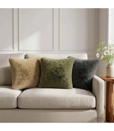 vidaXL Cushion with Pillow HEERLEN 2 pcs Light Grey PV Fleece — Size: 35 x 35 cm