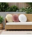 vidaXL Cushion with Pillow HEERLEN 2 pcs White PV Fleece — Size: Ø 40 cm