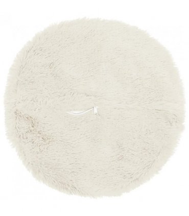 vidaXL Cushion with Pillow HEERLEN 2 pcs White PV Fleece — Size: Ø 40 cm