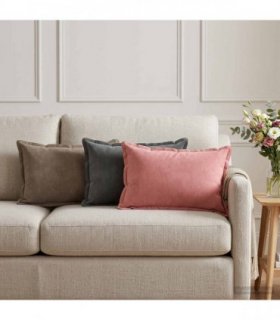 vidaXL Cushion with Pillow HOUTEN 6 pcs Dark Grey Velvet — Size: 40 x 60 cm