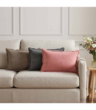 vidaXL Cushion with Pillow HOUTEN 2 pcs Dark Grey Velvet — Size: 40 x 60 cm