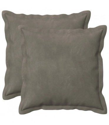 vidaXL Cushion with Pillow HOUTEN 2 pcs Light Grey Velvet — Size: 35 x 35 cm