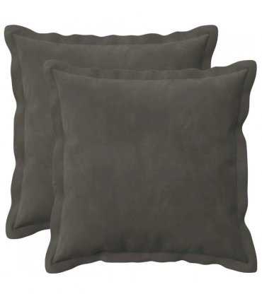 vidaXL Cushion with Pillow HOUTEN 2 pcs Dark Grey Velvet — Size: 35 x 35 cm