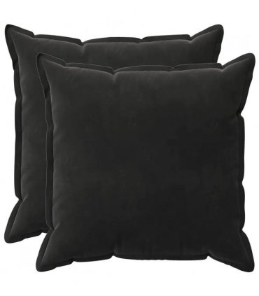 vidaXL Cushion with Pillow HOUTEN 2 pcs Black Velvet — Size: 70 x 70 cm