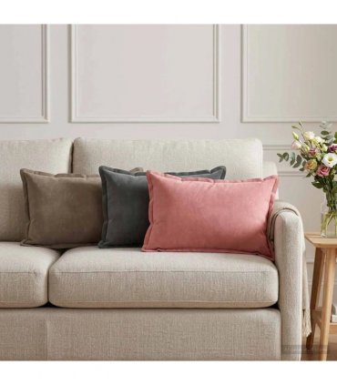 vidaXL Cushion with Pillow HOUTEN 2 pcs Pink Velvet — Size: 40 x 60 cm