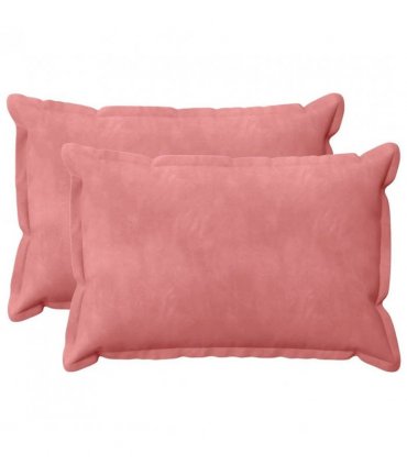 vidaXL Cushion with Pillow HOUTEN 2 pcs Pink Velvet — Size: 40 x 60 cm