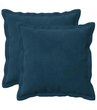 vidaXL Cushion with Pillow HOUTEN 2 pcs Blue Velvet — Size: 50 x 50 cm