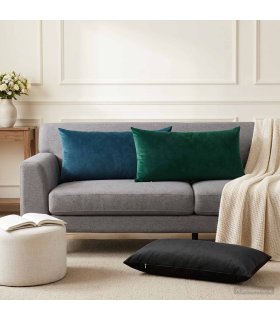 vidaXL Cushion Cover 2 pcs HEERLEN Black 40 x 70 cm Velvet
