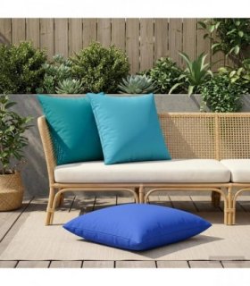 vidaXL Cushion Cover 2 pcs HEERLEN Light Blue 80 x 80 cm Polyester