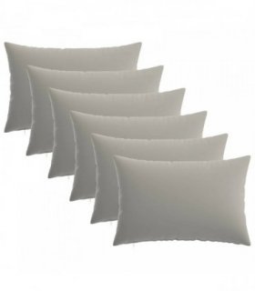 vidaXL Cushion Cover 6 pcs HEERLEN Grey 30 x 50 cm Polyester