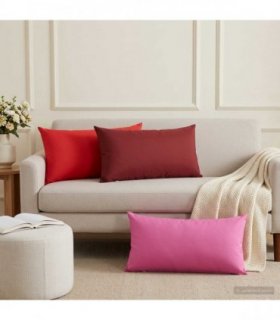 vidaXL Cushion Cover 2 pcs HEERLEN Pink 40 x 80 cm Polyester