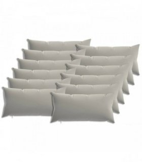 vidaXL Cushion Cover 12 pcs HEERLEN Grey 40 x 80 cm Polyester