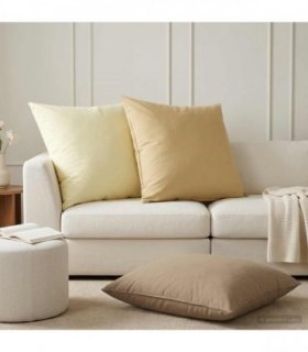 vidaXL Cushion Cover 2 pcs HEERLEN Cream 65 x 65 cm Polyester