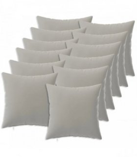 vidaXL Cushion Cover 12 pcs HEERLEN Grey 40 x 40 cm Polyester