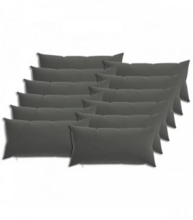 vidaXL Cushion Cover 12 pcs HEERLEN Anthracite 40 x 80 cm Polyester