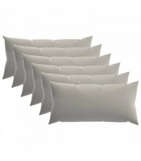 vidaXL Cushion Cover 6 pcs HEERLEN Grey 40 x 80 cm Polyester