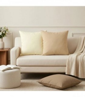 vidaXL Cushion Cover 6 pcs HEERLEN Beige 45 x 45 cm Polyester